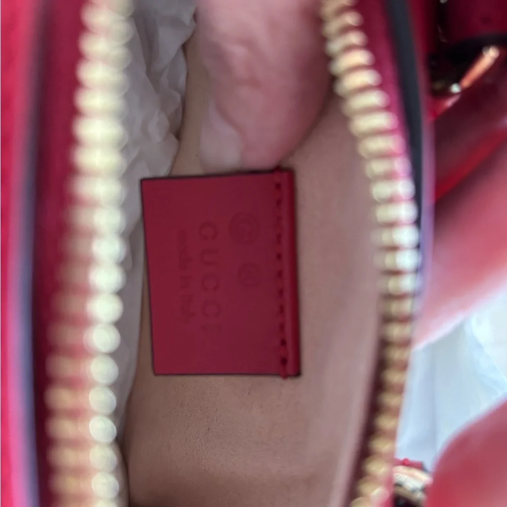 Gucci Blooms Floral Canvas and Red Leather Women's Mini Bag Brand New - Picture 7 of 8